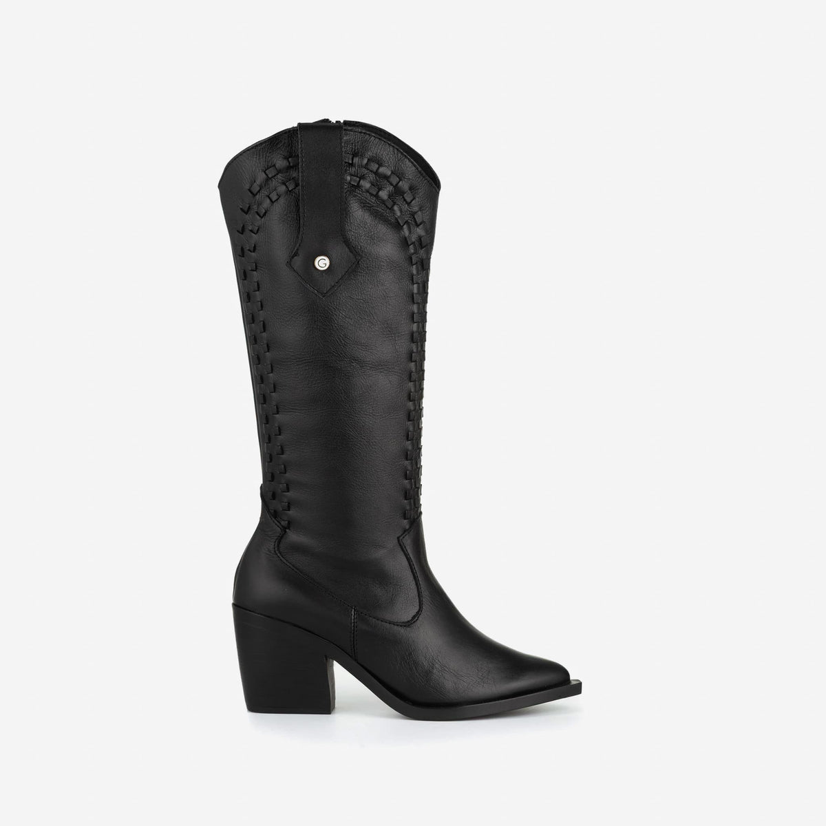 Emma Negro · bota vaquera de piel GIUSTO